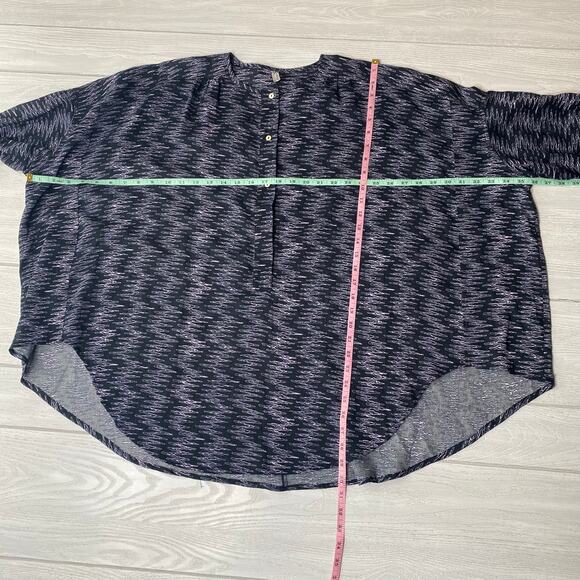 Free People Intimately Oversized Black & Purple Blooms For You Blouse XS X-Small - Picture 5 of 10